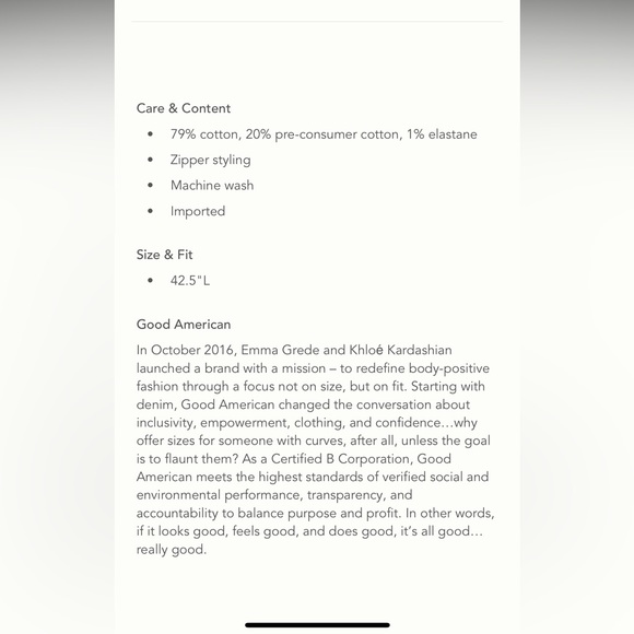 GOOD AMERICAN TUBE DENIM MAXI SKIRT - Picture 6 of 7